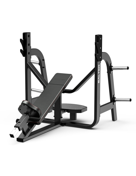 F-1085/50 BANCO PRESS INCLINADO CON SOPORTE DISCOS