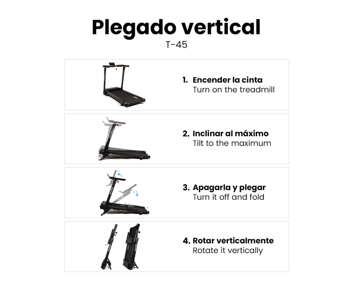 T-45 TAPIS DE COURSE SMART TRAINING PLIABLE ULTRACOMPACT