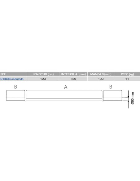 D-5036 WAVE BAR 50 MM. DIAMETER