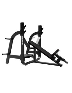 F-1085/50 INCLINED BENCH PRESS WITH PLATE RACK