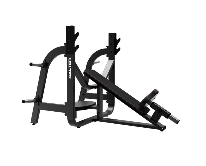 F-1085/50 INCLINED BENCH PRESS WITH PLATE RACK