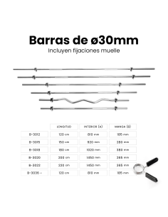 B-3012 A B-3022 BARRA ALZAMIENTO CON FIJACIONES 2