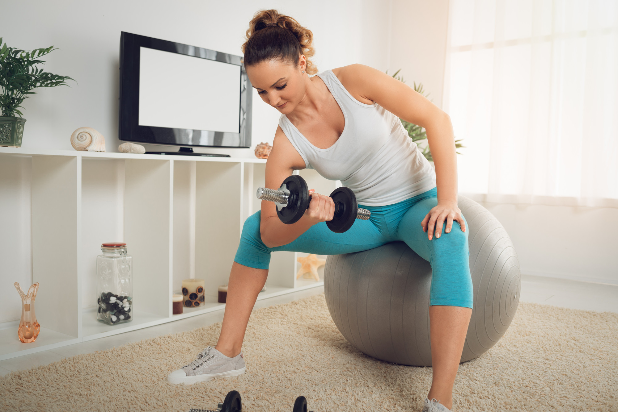 Exercises to do at home with dumbbells